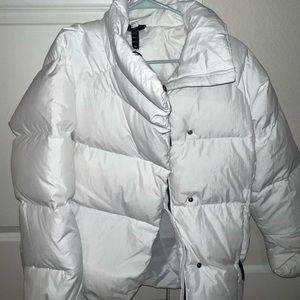 Adidas white puffer jacket